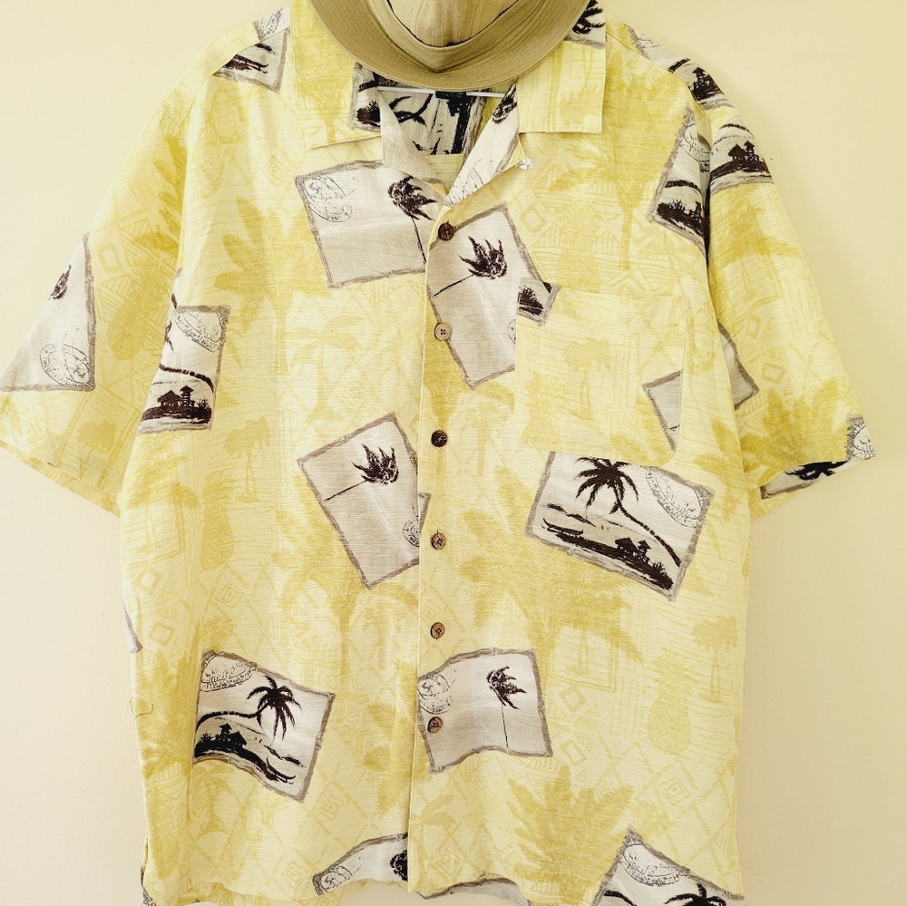Havana Jack Cafe silk aloha button down size large